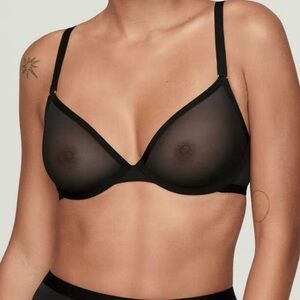 NWOT CUUP The Plunge-Mesh Bra Black Various Sizes